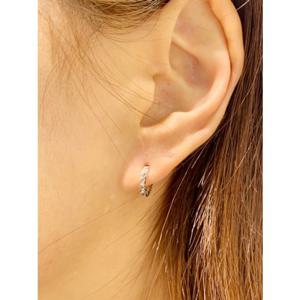 미니골드 14k 트위스트 컷팅 링 귀걸이 10mm ECPM4052