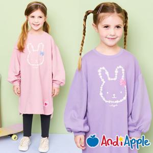 [앤디애플]들꽃토끼오버핏롱원피스