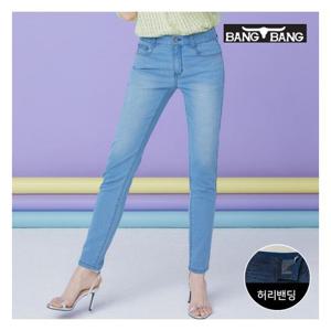 [뱅뱅][뱅뱅] 여성 썸머 슬림 스트레이트핏 스판데님_인디고