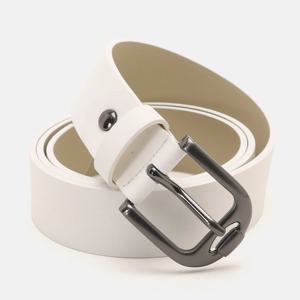 남자 심플 프리미엄 가죽 레더 벨트 TU-BT-MODEL8-B-화이트