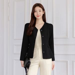 [시크라인] 젤다 퍼프 슬리브 페플럼 자켓