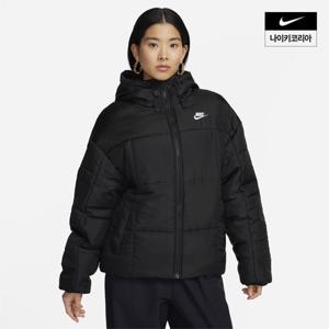[나이키] NSW클래식패딩 여성 써마핏루즈핏 후드재킷FB7673-010