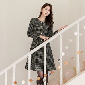 [시크라인] 치버 세미 머메이드 트위드 원피스