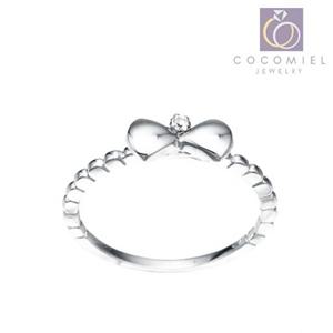 순은반지 화이트 리본 R-38 커플링 우정 실버반지 은반지 패션