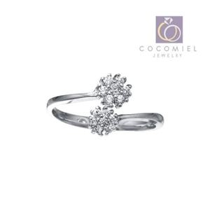 순은반지 트윈 롱플라워 EBS-R-45 큐빅반지 은반지 반지 애끼링