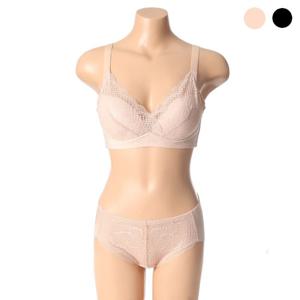 [비비안(언더웨어)]등살커버 자가드 풀컵 노와이어 몰드브라&햄팬티 세트 2종택1 (BR6729 BP6729