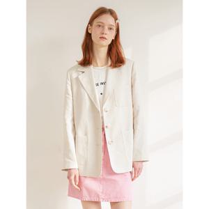 [올리브데올리브]린넨 헤링본 로고 싱글 자켓 (OW4SJ251)