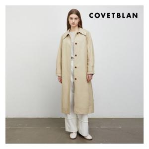 [코벳블랑][COVETBLAN] 라운드 숄더 트렌치 코트(V222MCT101W)