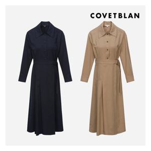 [코벳블랑][COVETBLAN] 턱 주름 랩 원피스(V222MOP102W)