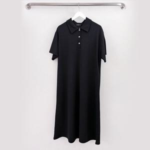 샵앤) 베이직 카라 A라인 여성 반팔 원피스 ARA-WDR-3194-블랙