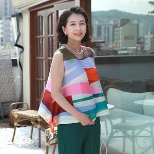 [쉬즈마담]T57120 조각 플리츠 나시블라우스 엄마옷