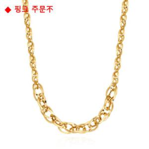 로이드 14K 볼륨 할로우 체인 목걸이 LNN23209G