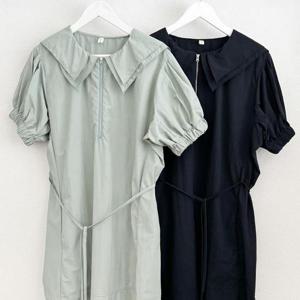 이중카라퍼프롱원피스 406S301S 빅사이즈 여성의류