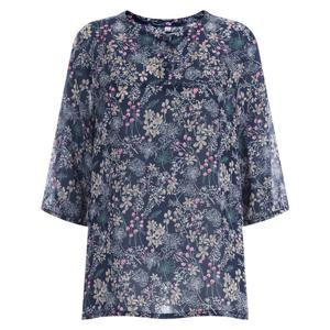 샵앤) 풍기인견100 여성 7부 단추 블라우스 YF-WNB-12051-네이비