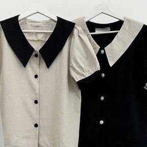 클레이린넨면반팔자켓 406S317S 빅사이즈 여성의류