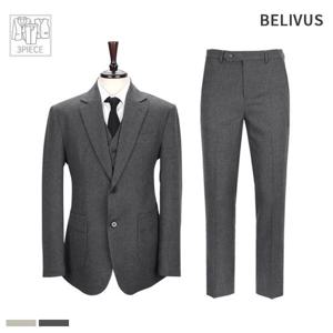 [빌리버스]빌리버스 남자 스리피스 수트 카라 베스트 슬랙스 정
