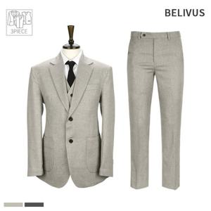 [빌리버스]빌리버스 남성 스리피스 수트 카라 베스트 슬랙스 정