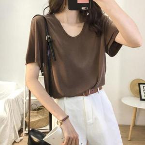 빅사이즈 407 투게더유넥루즈무지티 DDKR063