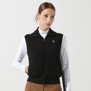 [먼싱웨어][40%OFF] 여성 부클 니트 풀오픈 베스트 (MP322LKV82)