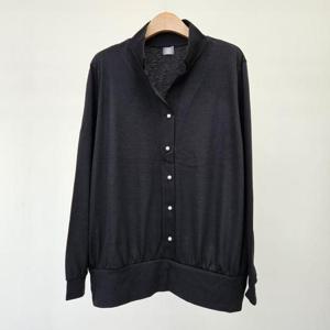 빅사이즈 409 하이진주버튼카라긴팔티 DMNS667