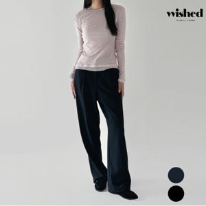 [위시드]핀턱 와이드 슬랙스 팬츠 (WIBCPT008)