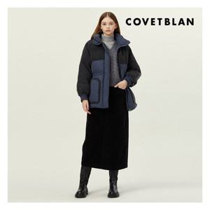 [코벳블랑][COVETBLAN] 배색 믹스 덤블링 다운점퍼(V228MDJ205W)