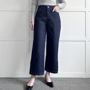 빅사이즈 409 옆트임통일자데님팬츠 DLOP898