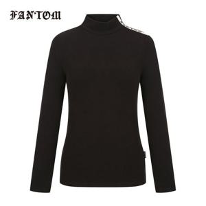 [팬텀] 여성 어깨 로고 기모 반목 긴팔이너티셔츠