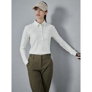 빈폴골프 여성 케이블 패턴 긴팔 티셔츠  아이보리 BJ4941A140