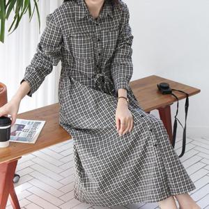 빅사이즈 410 올리체크포켓리본원피스 DBNS864