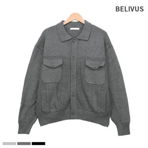 [빌리버스]빌리버스 남자 니트 트러커자켓 긴팔 가디건 BAO014