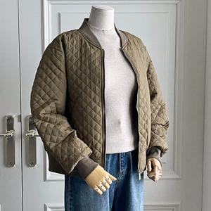 샵앤) 여성 포멀 퀼팅 항공 봄버 점퍼 DGB-WJP-3906-카키