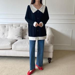 빅사이즈 410 로라레이스카라배색티 DBSO677