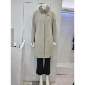 벨리시앙 세이브존04 밍크카라 울  롱 코트 LC3402