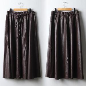 빅사이즈 411 레자플레어롱스커트 DRAJ440