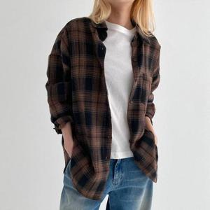 빅사이즈 411 밤비윈터체크기모남방 DLTT114