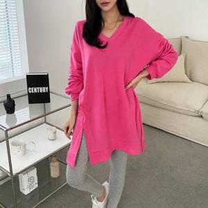 빅사이즈 411 브이넥트임언발롱티 DILG319