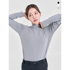 [마운틴벨리][이너BEST] 여성용 약기모 스판 하프넥 목폴라 티셔