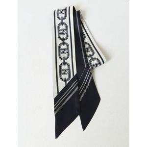 [헤지스ACC] 네이비 H클립 실크 스카프 HISC5E651N2