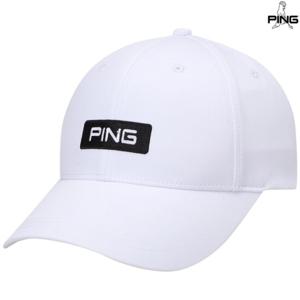 [핑골프][양말증정]남성 사각 로고 자수 볼캡 111D3CP006_WH