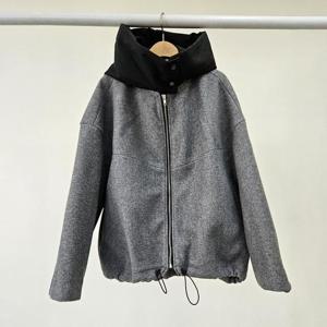 빅사이즈 411 유키탈부착후드스냅점퍼 DIRT249