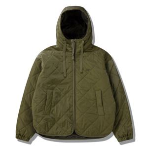 [지프]여성) 퀼팅 퍼배색 후드 야상 자켓 카키 점퍼 JP3JPF254