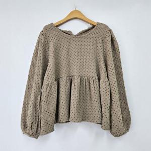 빅사이즈 411 여리프릴도트블라우스 DYPT328