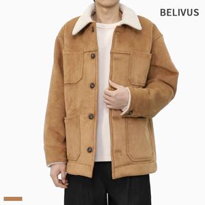 [빌리버스]빌리버스 남자 카라 무스탕 겨울 워크 자켓 BOID006