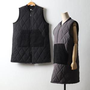 빅사이즈 412 앞포켓누빔롱베스트 DMNJ633