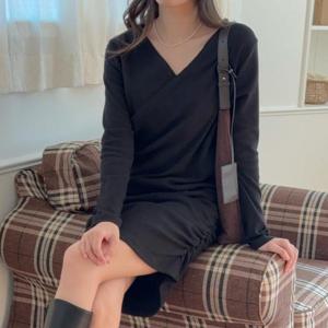 빅사이즈 412 랩브이셔링미니원피스 DRDT389