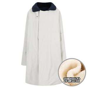 샵앤) 여성 하이넥 양털 안감 방한 루즈핏 롱 패딩 점퍼 SML-WJP-20222-그레이