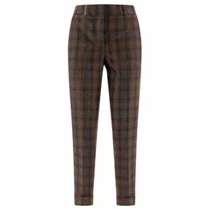 [PESERICO] 라프리마 여성 체크 울 팬츠 P04629U 08306951 Brown /3