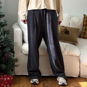 빅사이즈 412 이브골지밴딩원턱팬츠 DLTT486