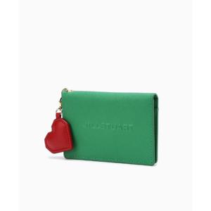 [JILLSTUART ACC][PAPER] 그린 양각 로고 소가죽 카드지갑 JAWA5E333E2